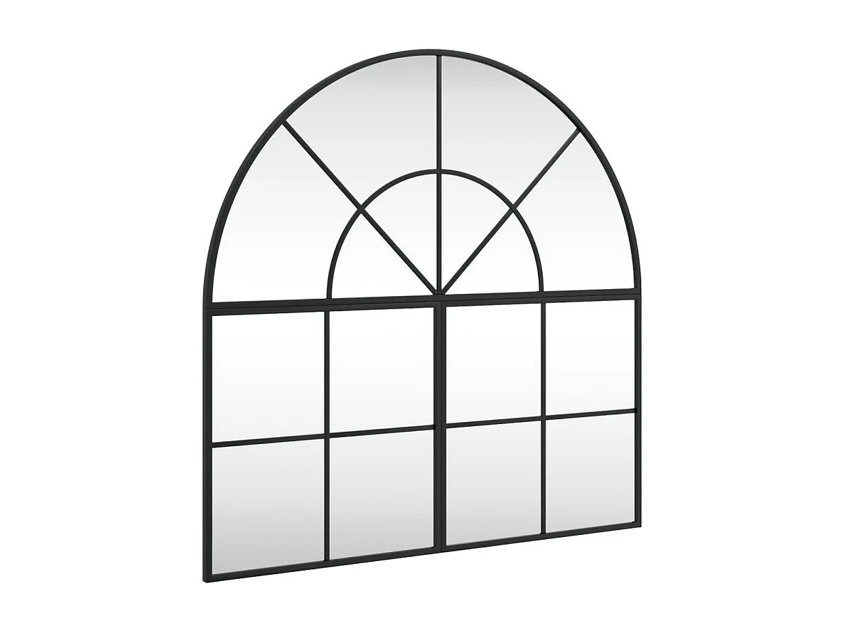 Miroir mural noir 80x80 cm arche fer