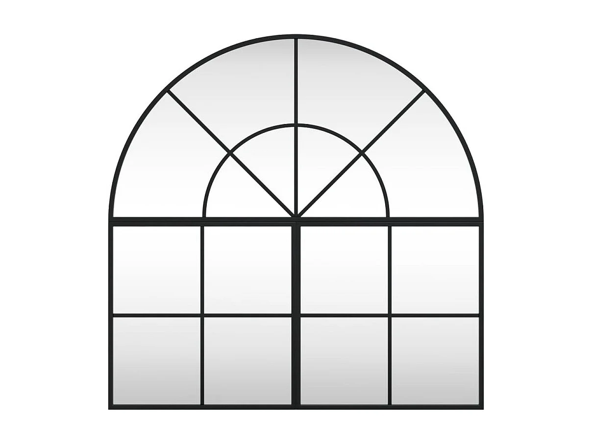 Miroir mural noir 80x80 cm arche fer