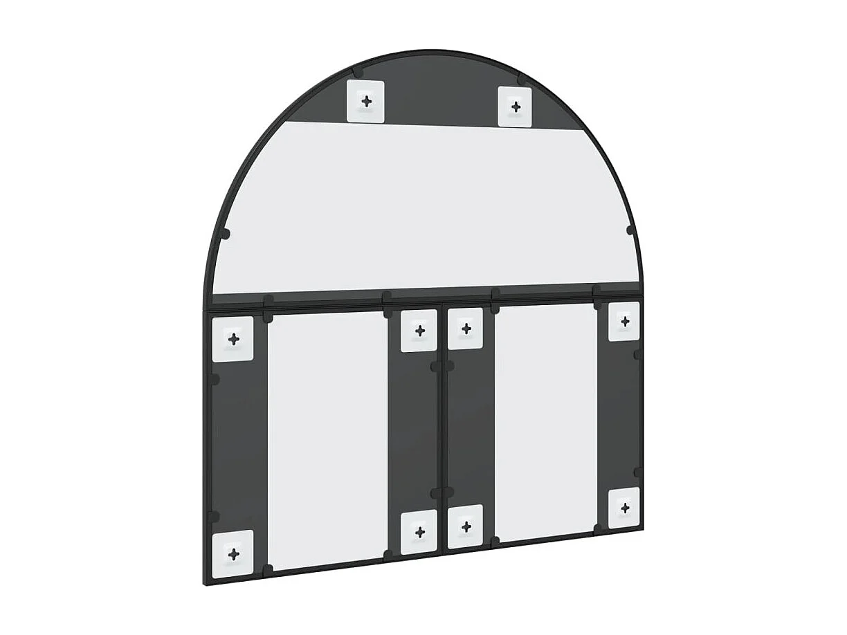 Miroir mural noir 80x80 cm arche fer