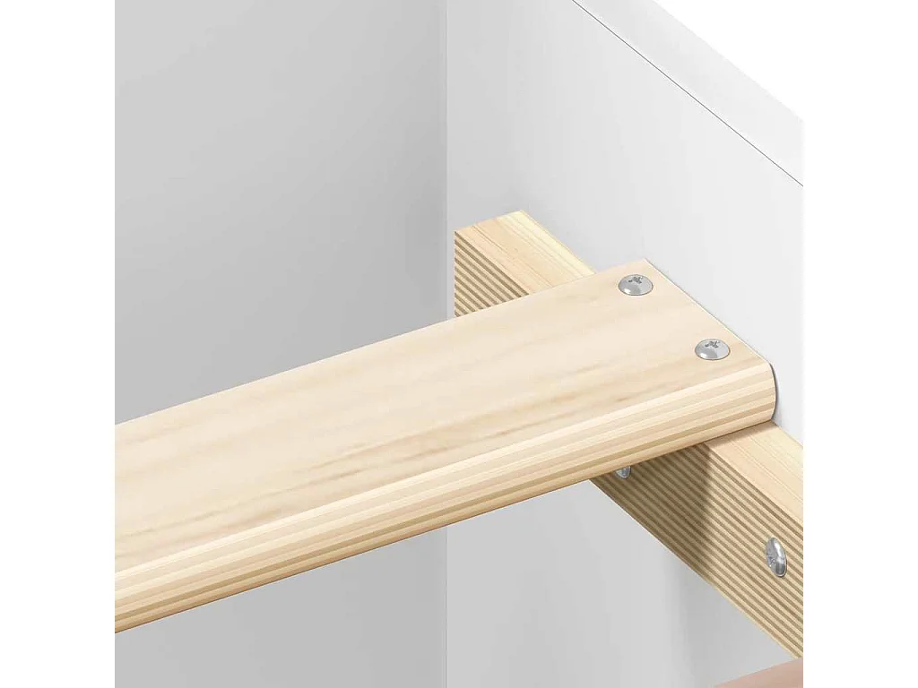 Lit simple | Lit adulte, enfant | Cadre de lit blanc 90x200 cm bois d'ingénierie