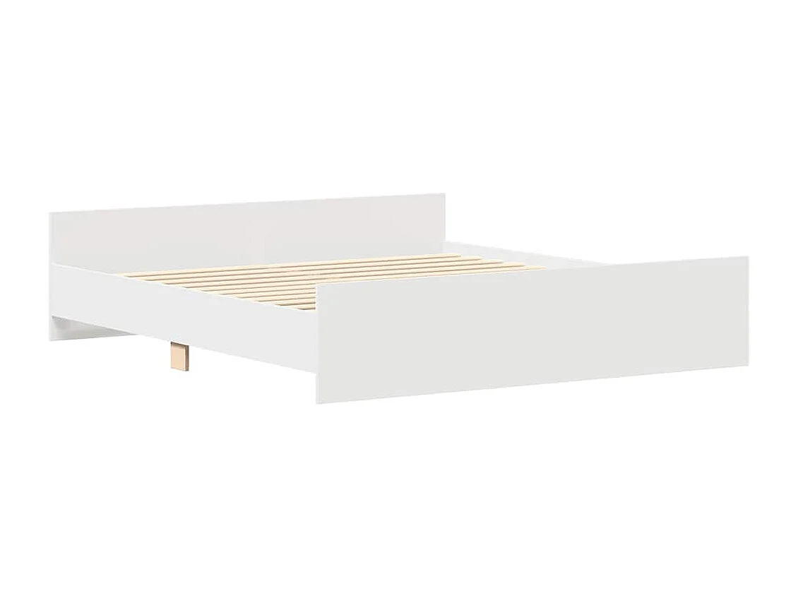 Lit double | Lit adulte | Cadre de lit blanc 200x200 cm