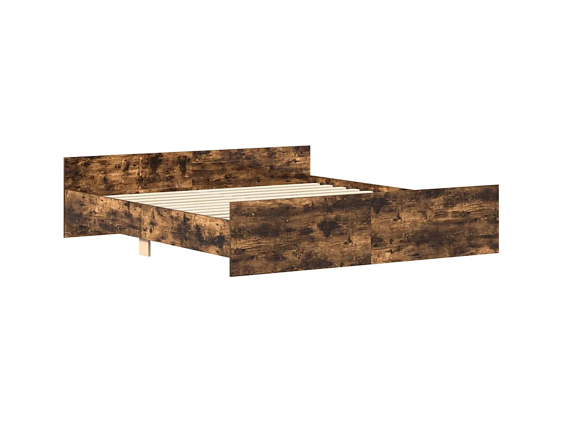 Lit double | Lit adulte | Cadre de lit chêne fumé 180x200 cm