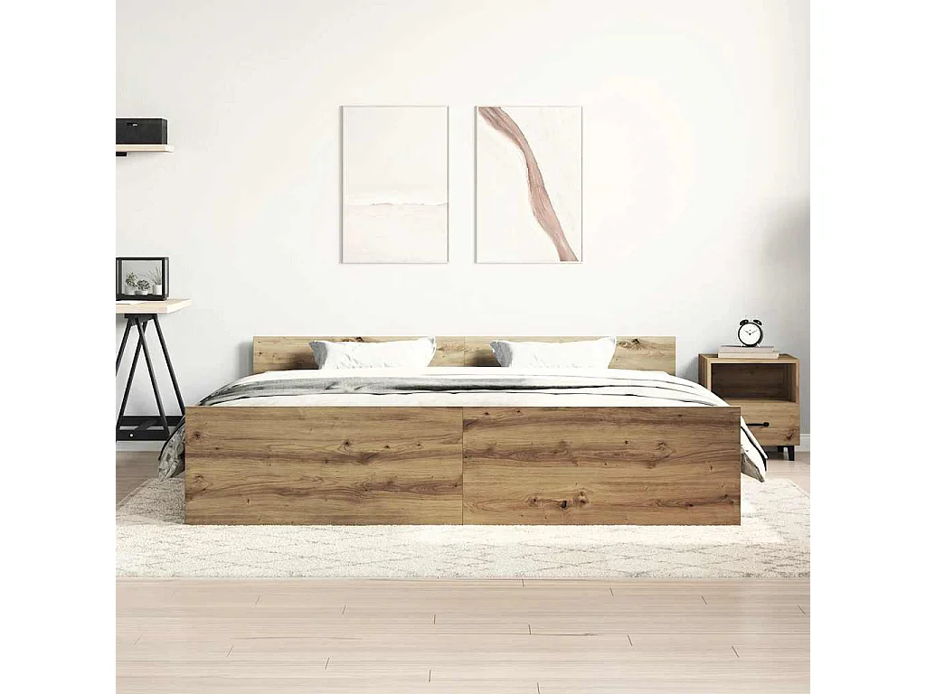 Lit double | Lit adulte | Cadre de lit chêne artisanal 180x200 cm