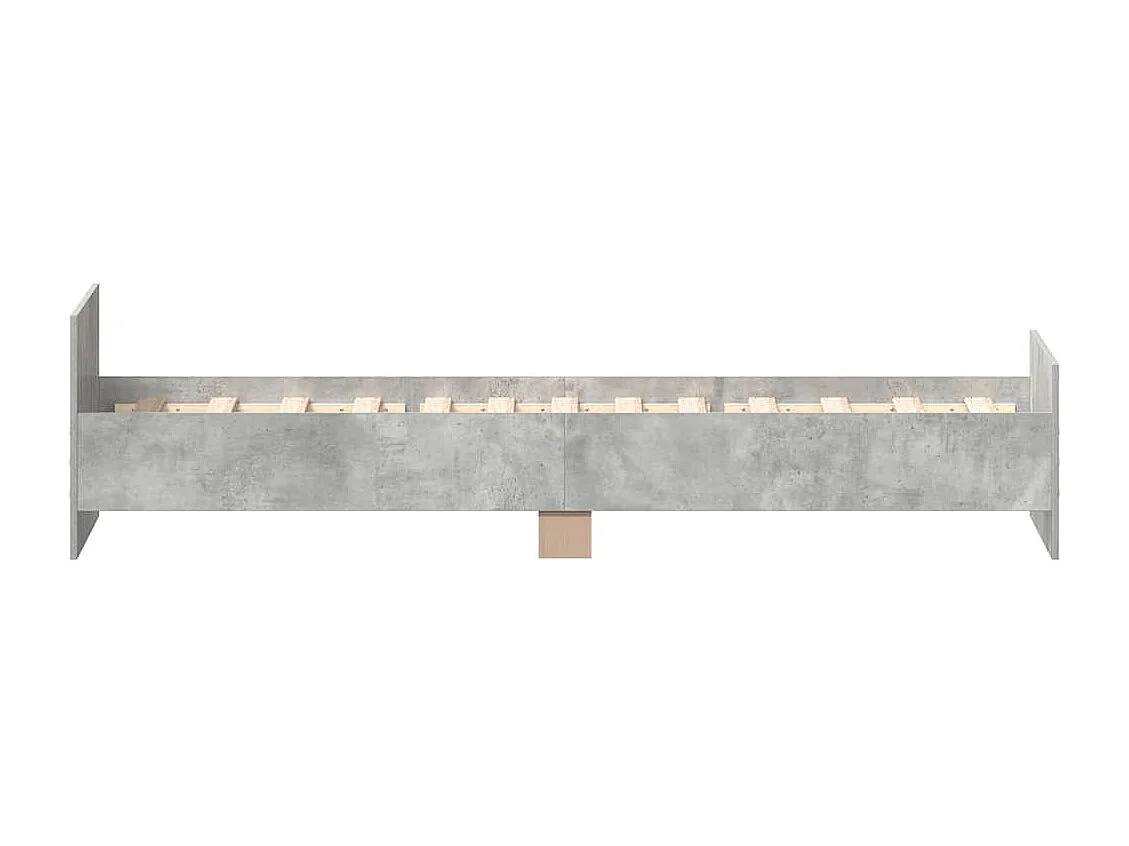 Lit simple | Lit adulte, enfant | Cadre de lit gris béton 75x190 cm