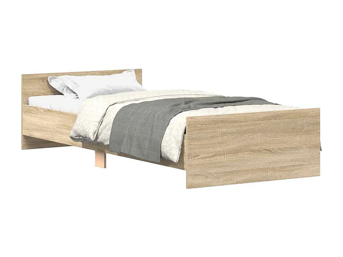 Lit simple | Lit adulte, enfant | Cadre de lit chêne sonoma 75x190 cm