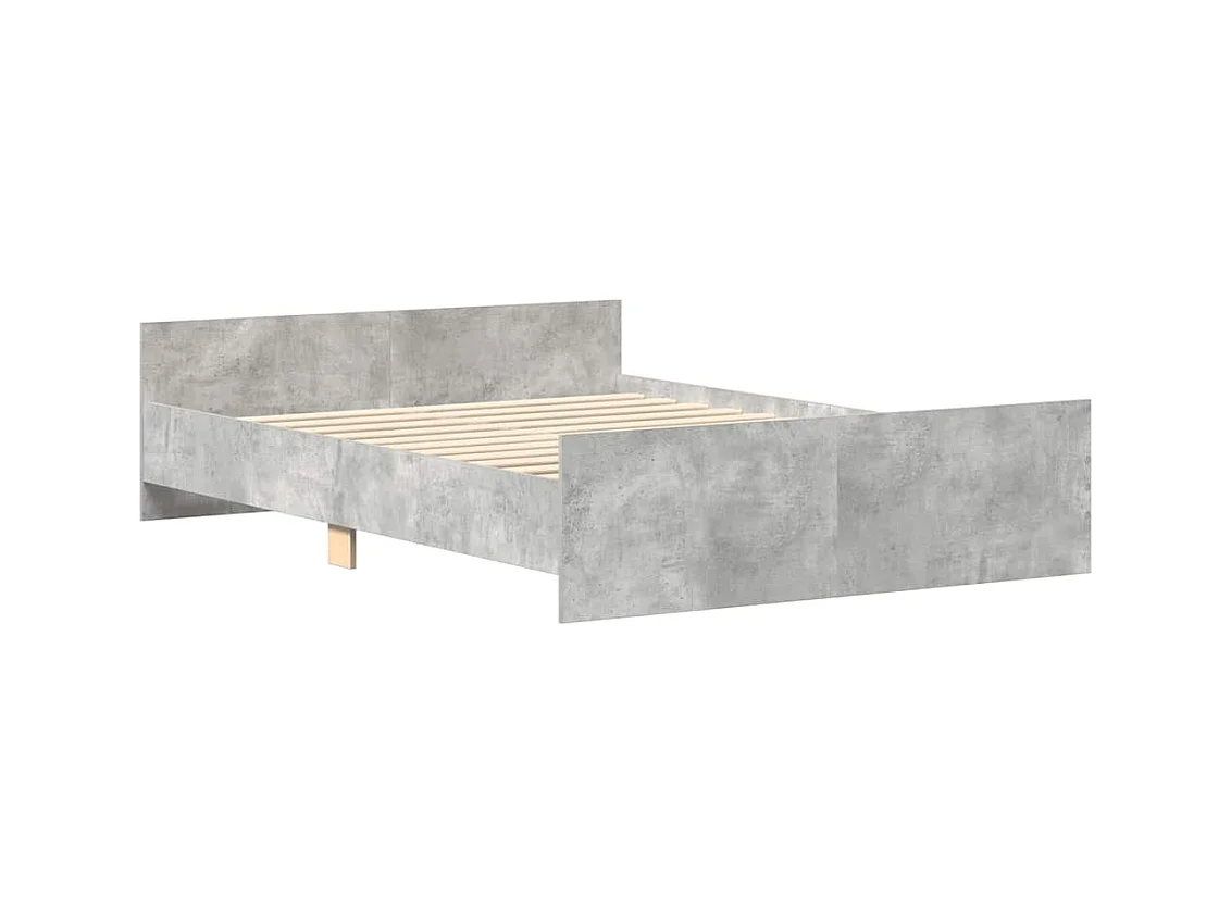 Lit double | Lit adulte | Cadre de lit gris béton 140x200 cm