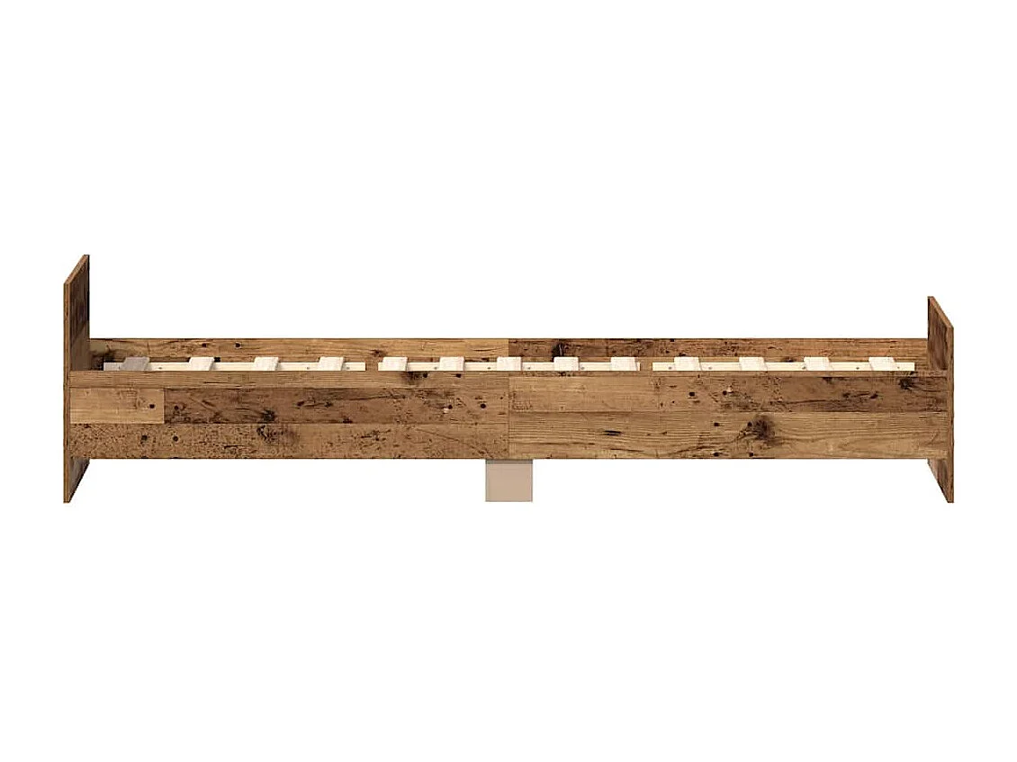 Letto per adulti | Letto singolo | Giroletto senza Materasso Legno Antico 90x190cm in Truciolato