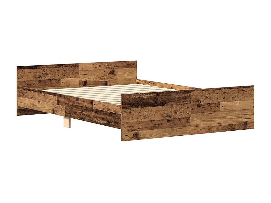 Lit simple | Lit adulte, enfant | Cadre de lit vieux bois 120x200 cm bois ingénierie