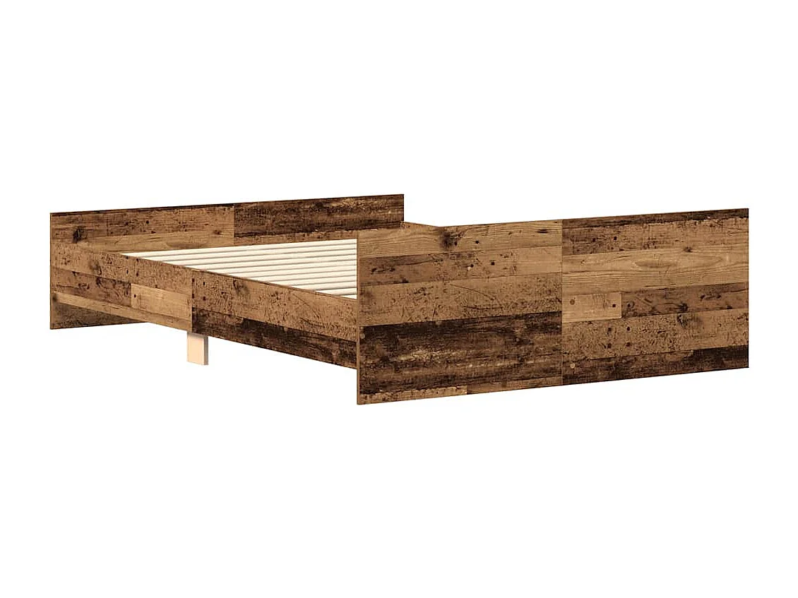 Lit double | Lit adulte | Cadre de lit vieux bois 150x200 cm bois ingénierie