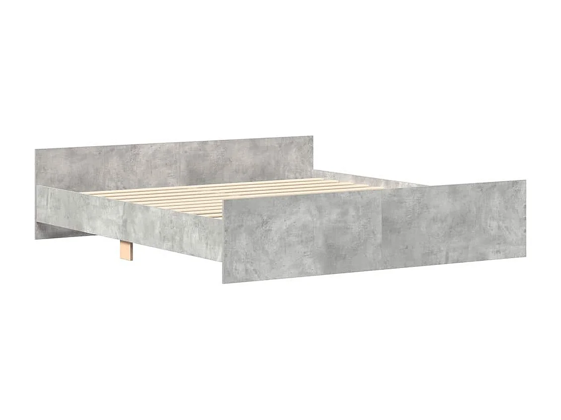 Lit double | Lit adulte | Cadre de lit gris béton 180x200 cm