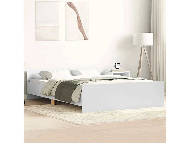 Lit simple | Lit adulte, enfant | Cadre de lit blanc 120x200 cm