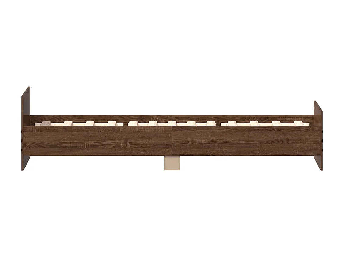 Lit simple | Lit adulte, enfant | Cadre de lit chêne marron 90x190cm bois ingénierie