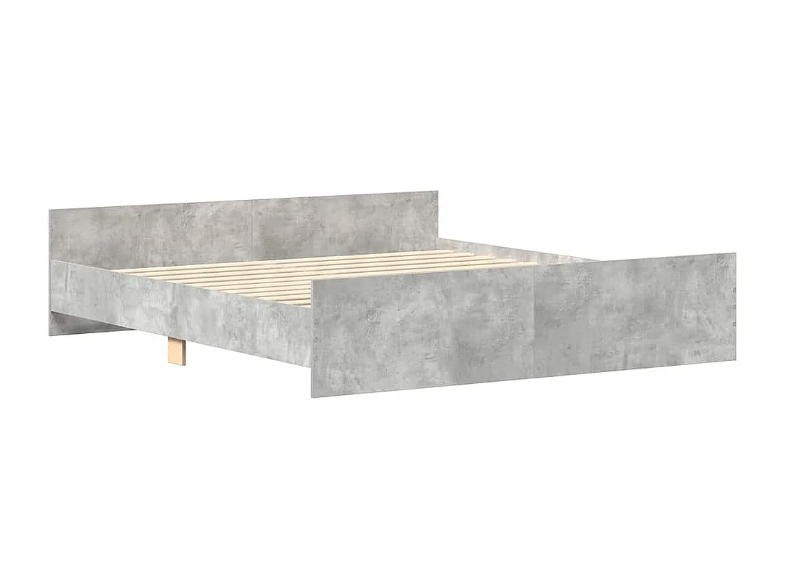 Lit double | Lit adulte | Cadre de lit gris béton 200x200 cm