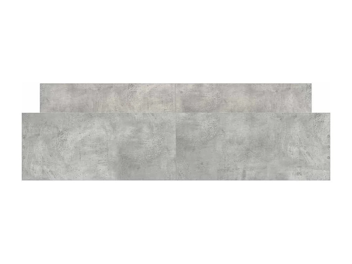 Lit double | Lit adulte | Cadre de lit gris béton 200x200 cm