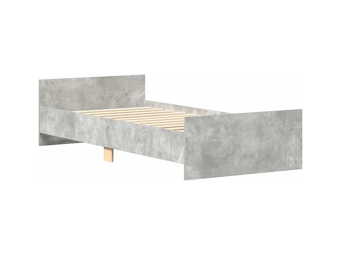 Lit simple | Lit adulte, enfant | Cadre de lit gris béton 90x200 cm