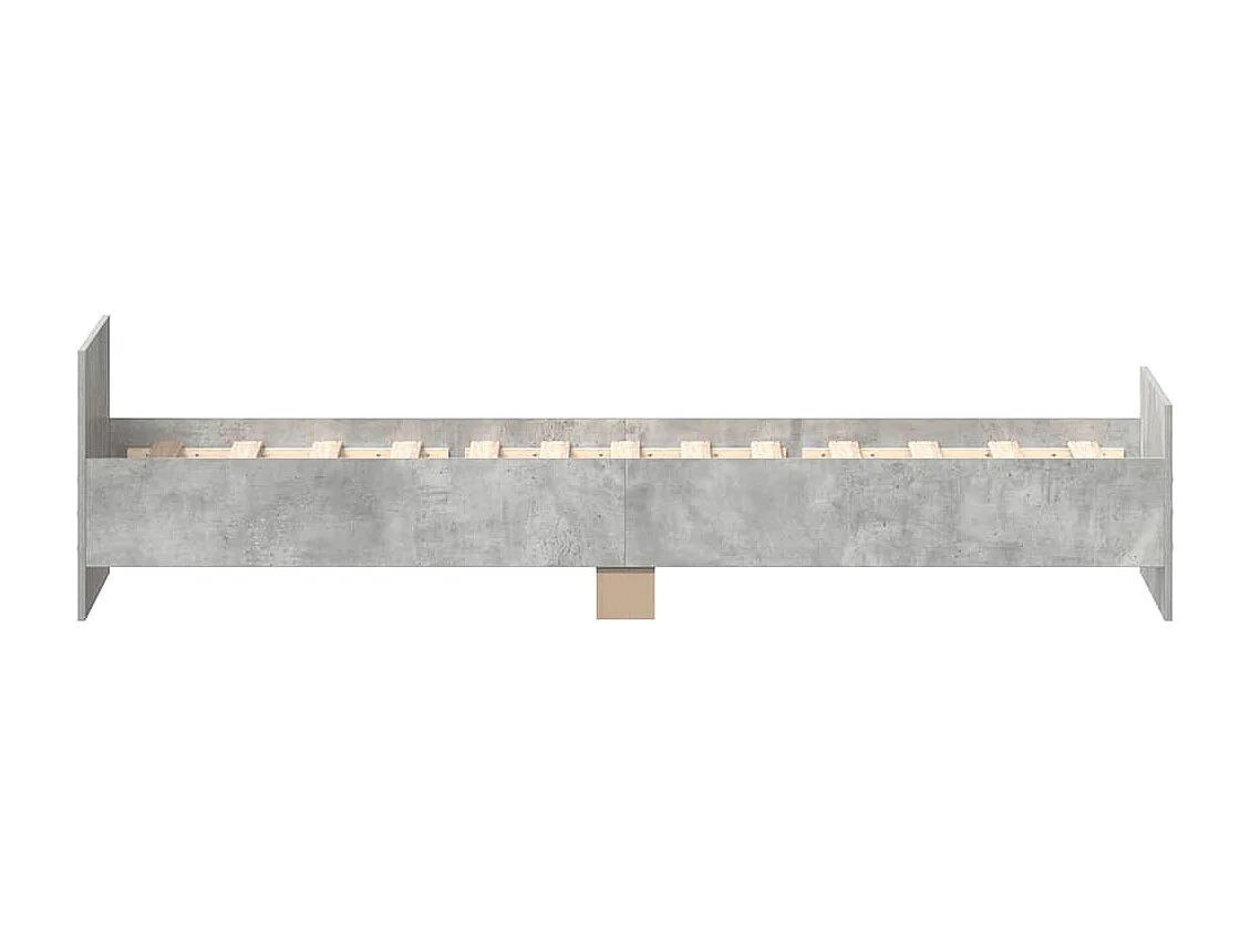 Lit simple | Lit adulte, enfant | Cadre de lit gris béton 90x200 cm