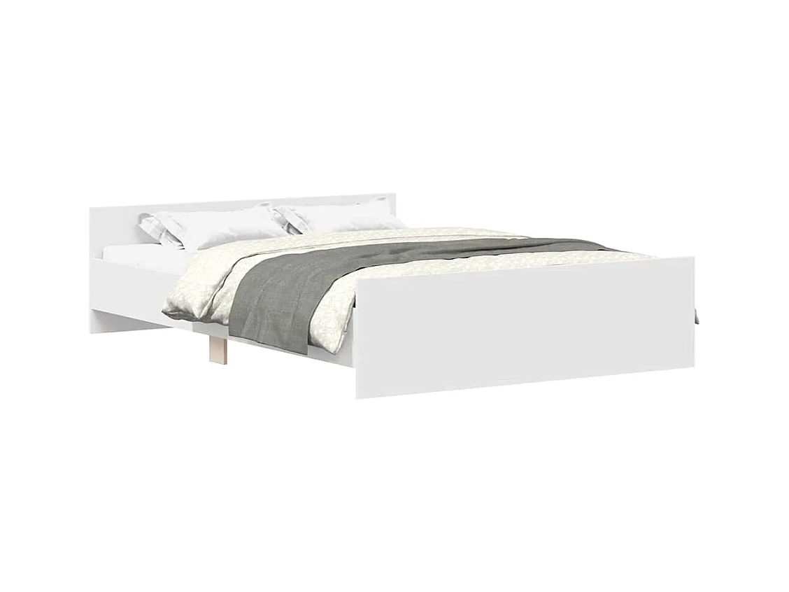 Lit double | Lit adulte | Cadre de lit blanc 140x190 cm