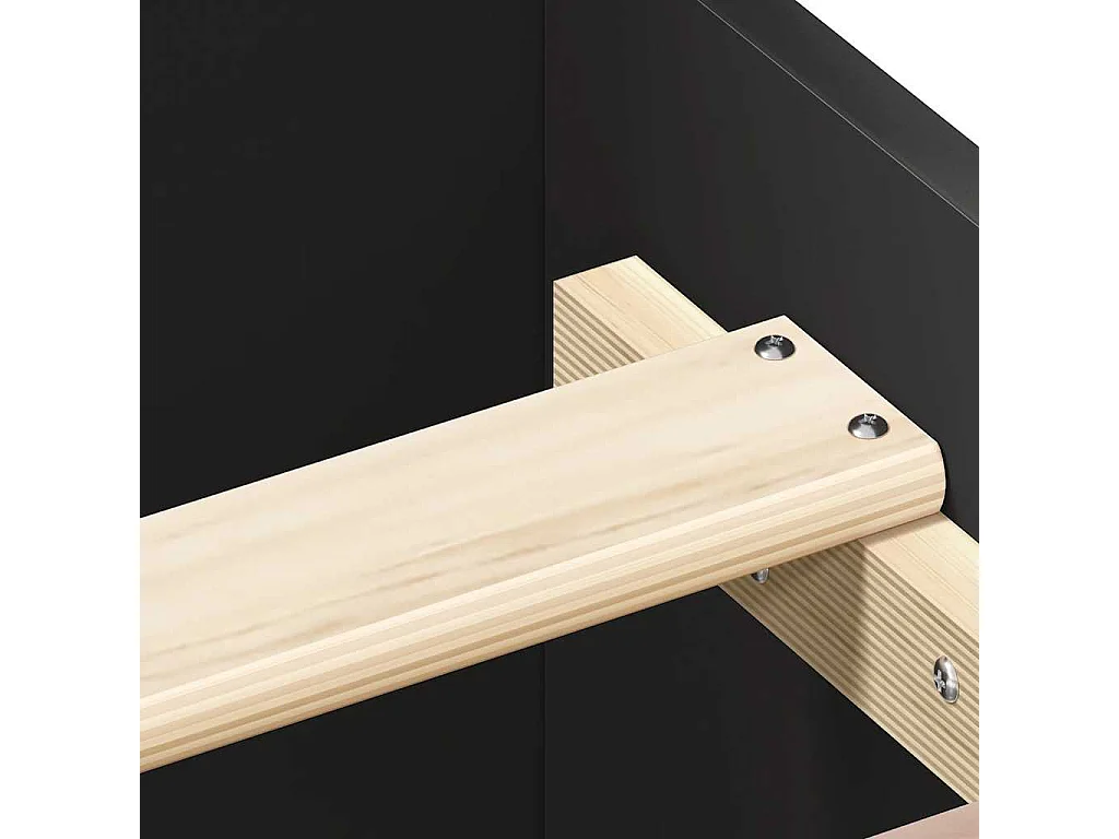 Lit double | Lit adulte | Cadre de lit noir 140x190 cm