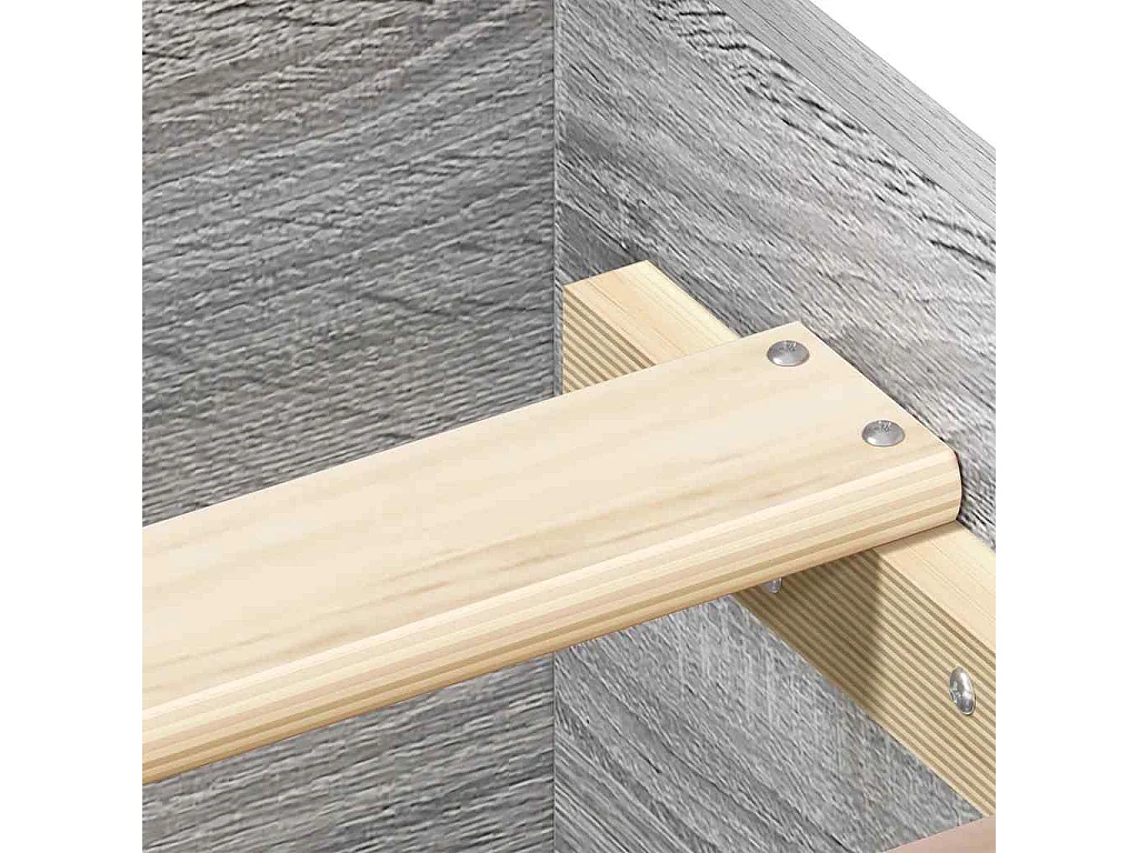 Lit double | Lit adulte | Cadre de lit sonoma gris 140x200 cm