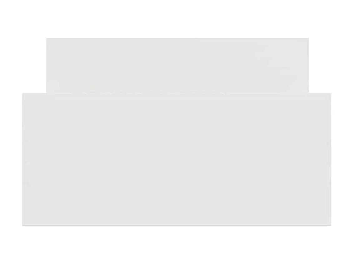 Lit simple | Lit adulte, enfant | Cadre de lit blanc 100x200 cm bois d'ingénierie