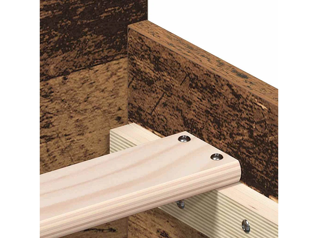 Lit simple | Lit adulte, enfant | Cadre de lit vieux bois 75x190 cm bois ingénierie