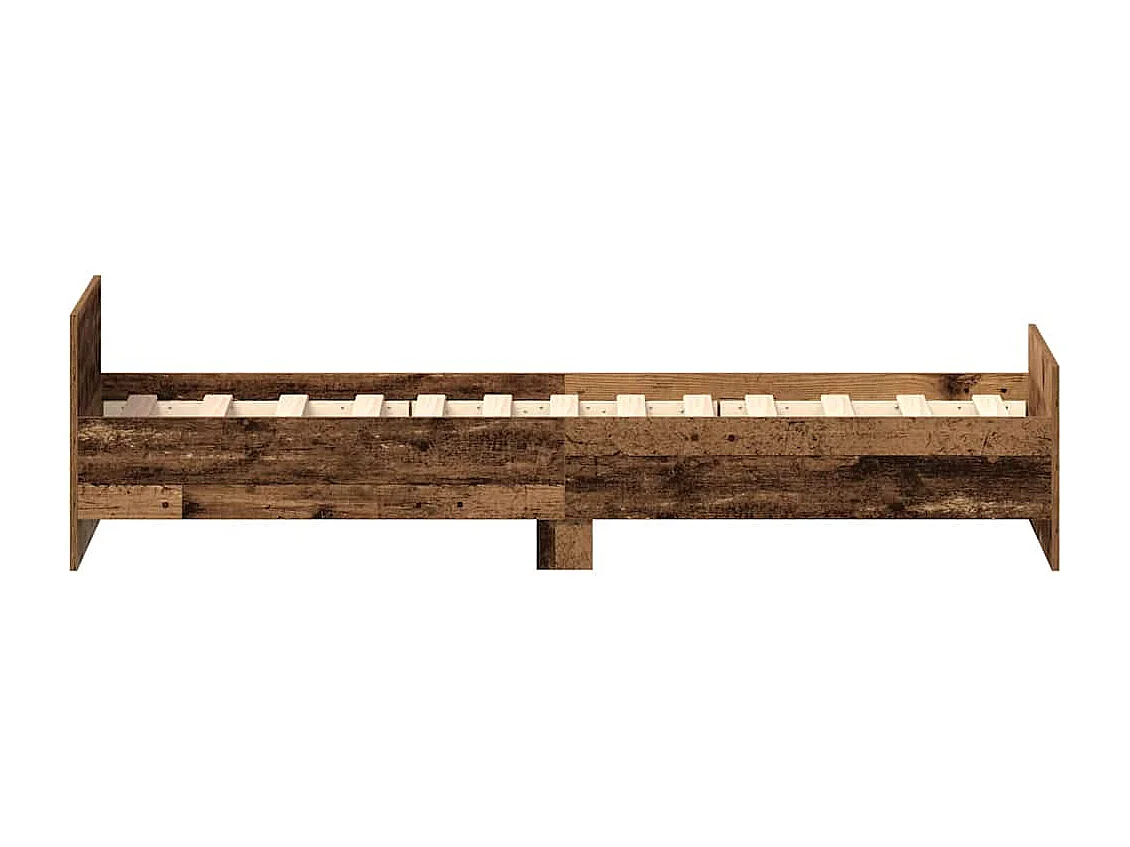 Lit simple | Lit adulte, enfant | Cadre de lit vieux bois 75x190 cm bois ingénierie