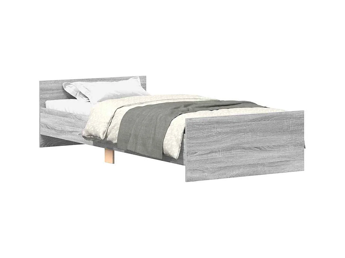 Lit simple | Lit adulte, enfant | Cadre de lit sonoma gris 100x200 cm