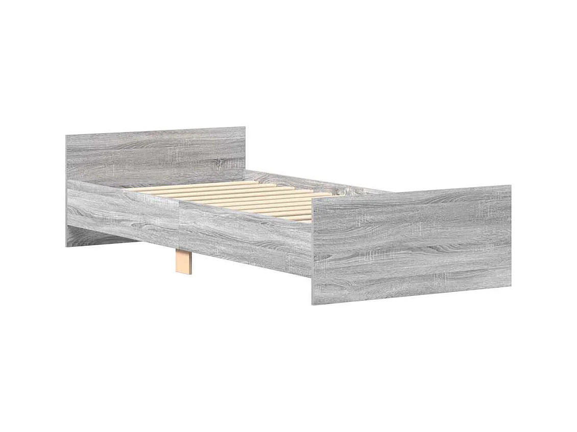 Lit simple | Lit adulte, enfant | Cadre de lit sonoma gris 100x200 cm