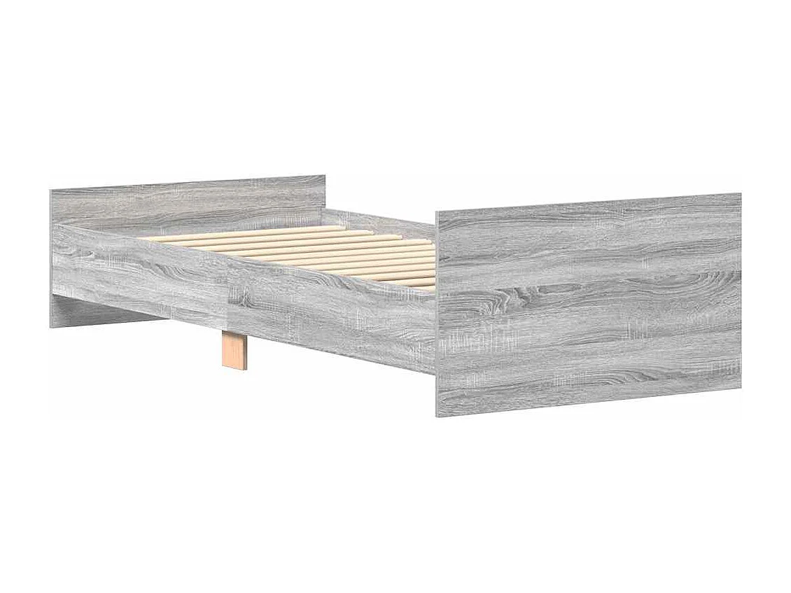 Lit simple | Lit adulte, enfant | Cadre de lit sonoma gris 100x200 cm