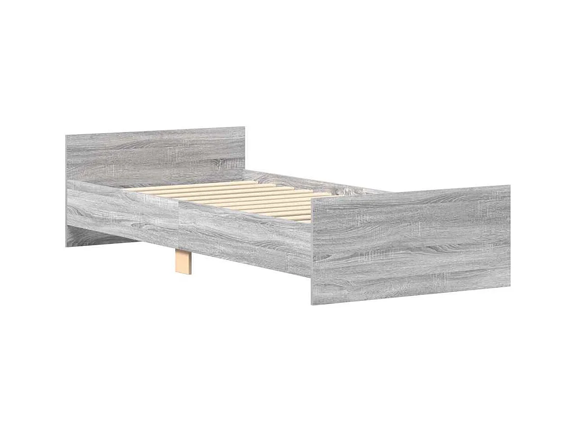 Lit simple | Lit adulte, enfant | Cadre de lit sonoma gris 90x200 cm
