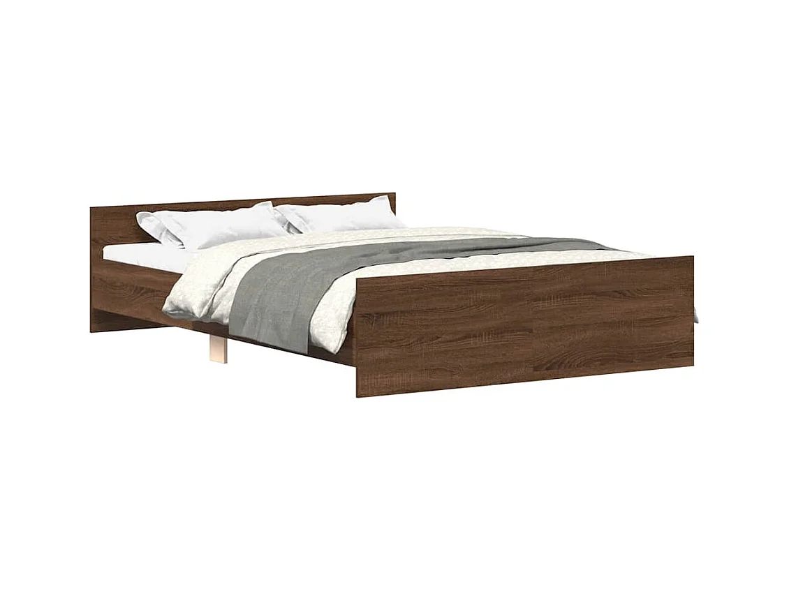 Lit simple | Lit adulte, enfant | Cadre de lit chêne marron 120x190 cm