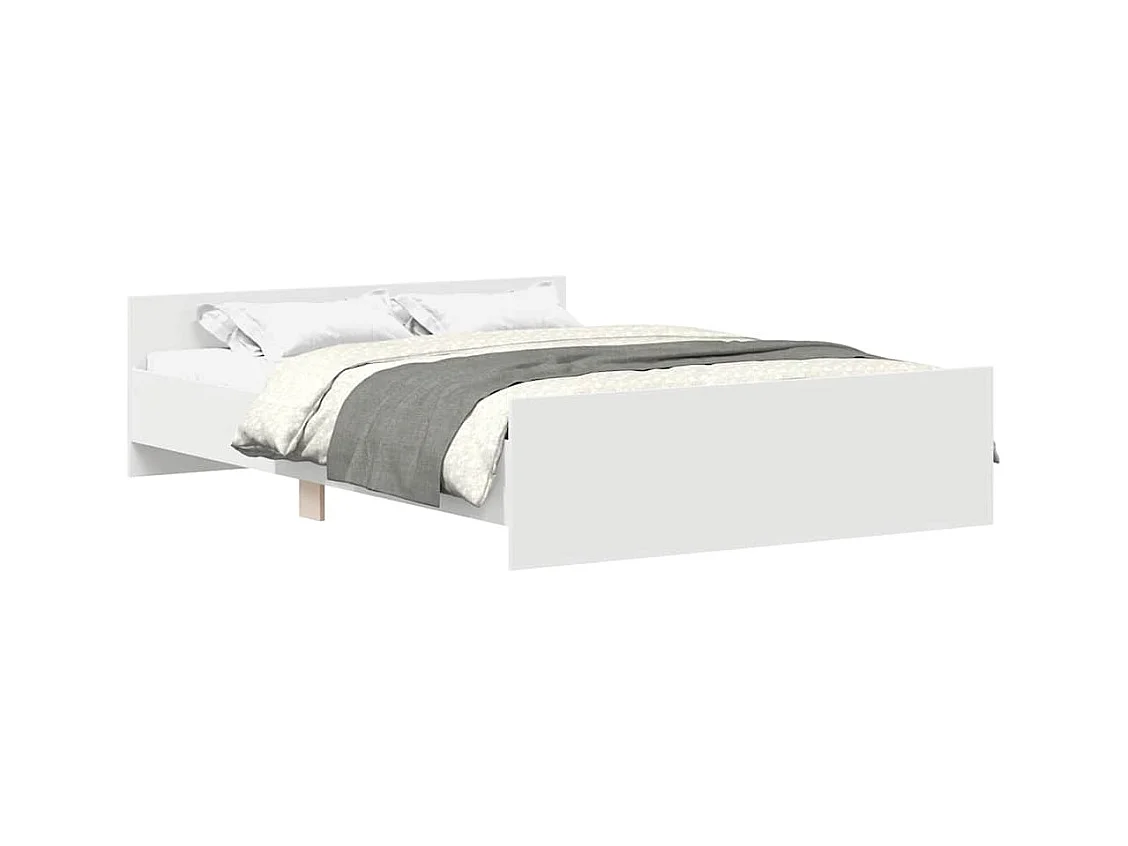 Lit simple | Lit adulte, enfant | Cadre de lit blanc 120x190 cm