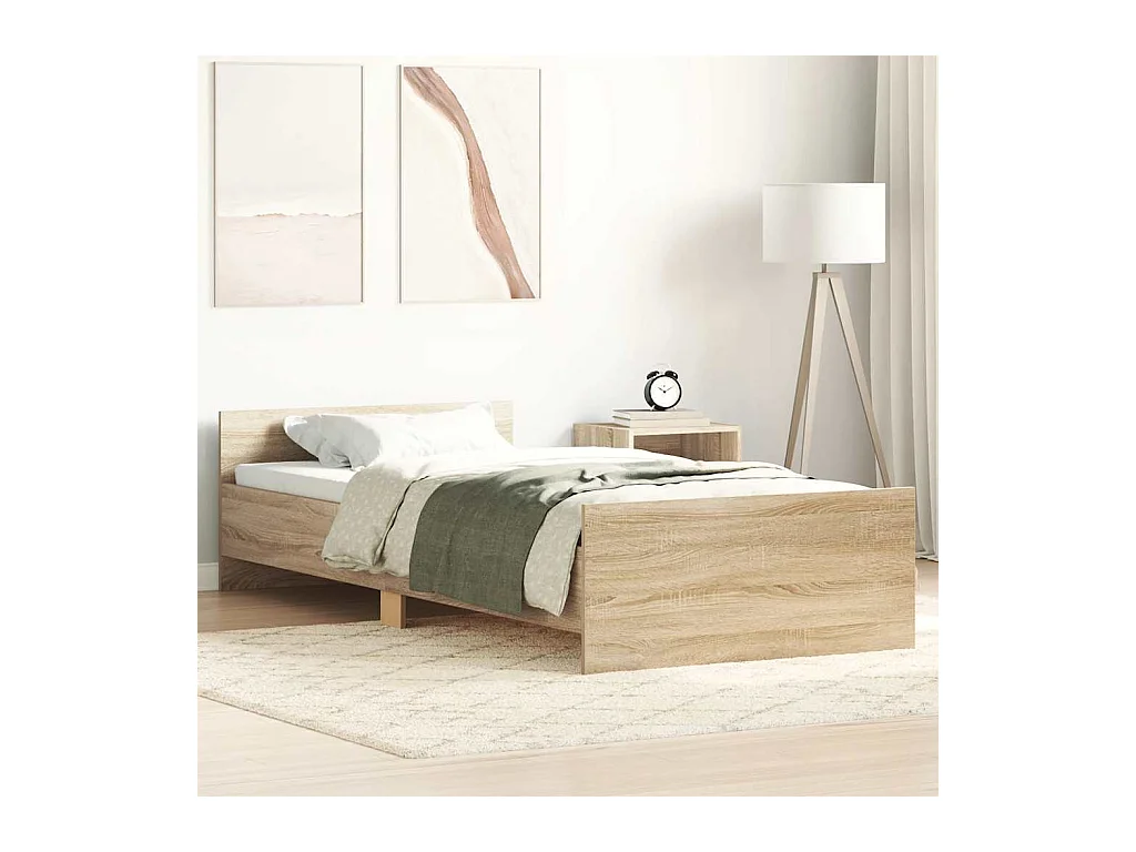 Lit simple | Lit adulte, enfant | Cadre de lit chêne sonoma 90x200 cm