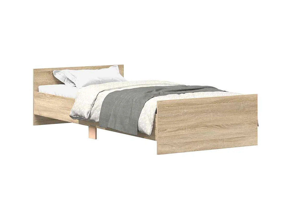 Lit simple | Lit adulte, enfant | Cadre de lit chêne sonoma 90x200 cm