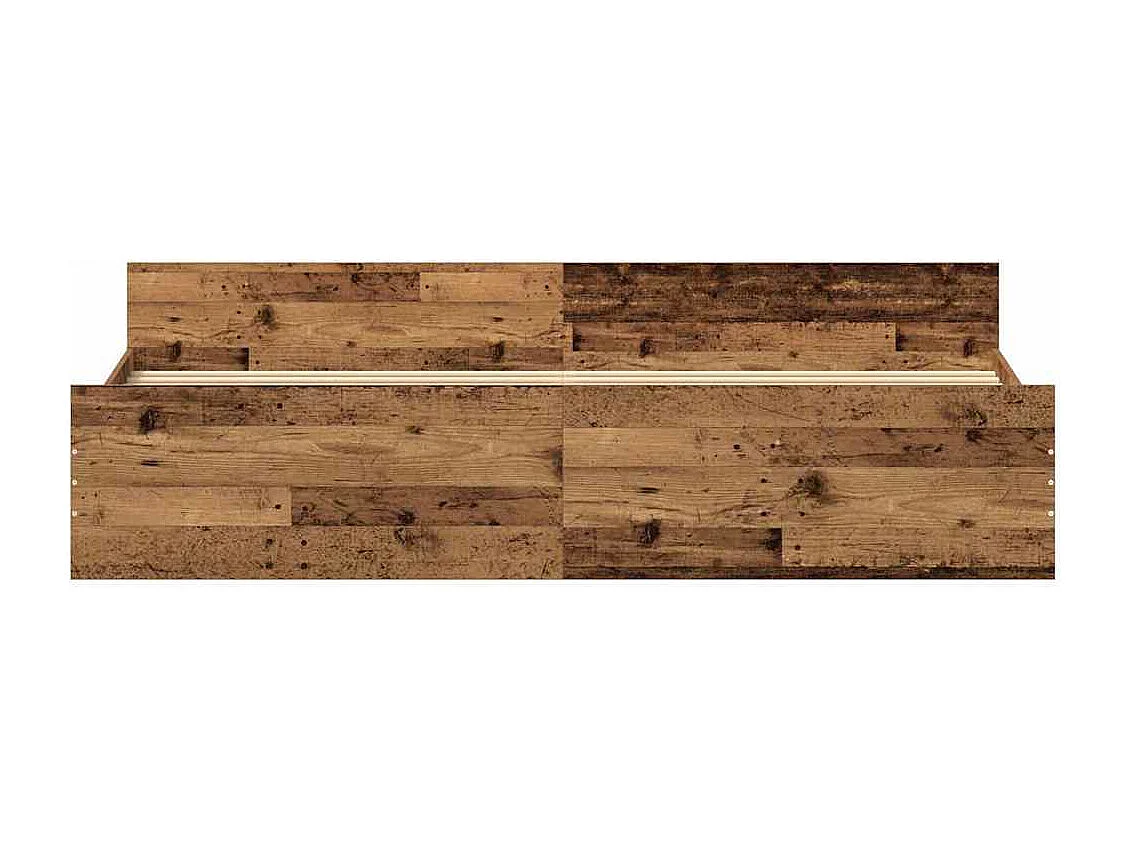 Lit double | Lit adulte | Cadre de lit Bois ancien 200x200 cm Bois d'ingénierie