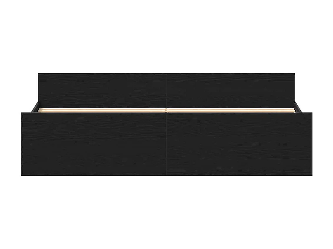 Lit double | Lit adulte | Cadre de lit Chêne noir 180x200 cm Bois d'ingénierie