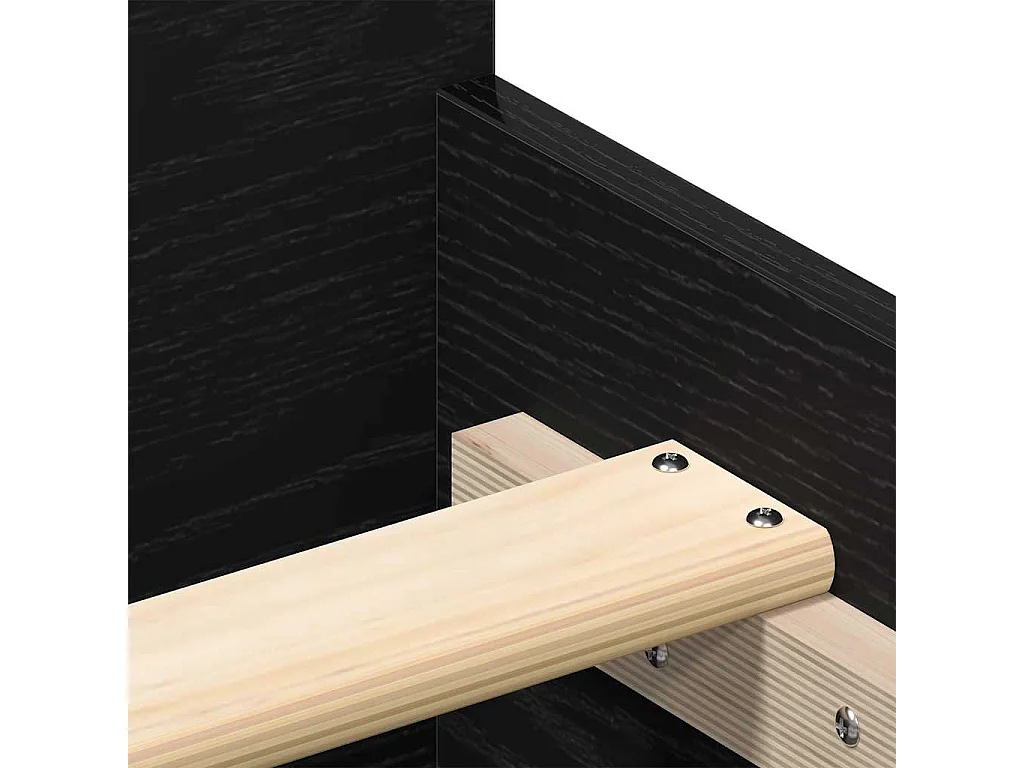 Lit double | Lit adulte | Cadre de lit Chêne noir 180x200 cm Bois d'ingénierie