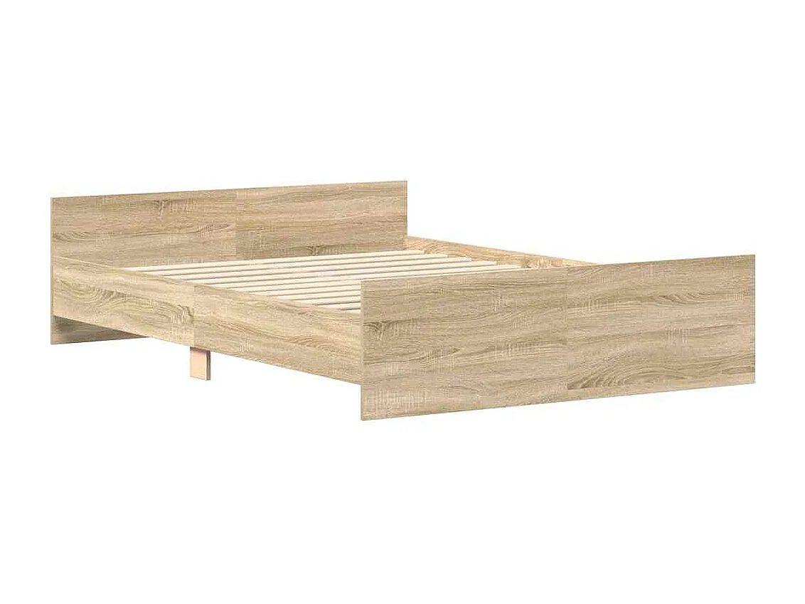 Lit double | Lit adulte | Cadre de lit chêne sonoma 135x190 cm