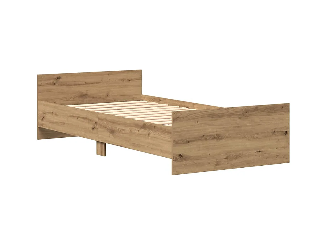 Lit simple | Lit adulte, enfant | Cadre de lit chêne artisanal 75x190 cm