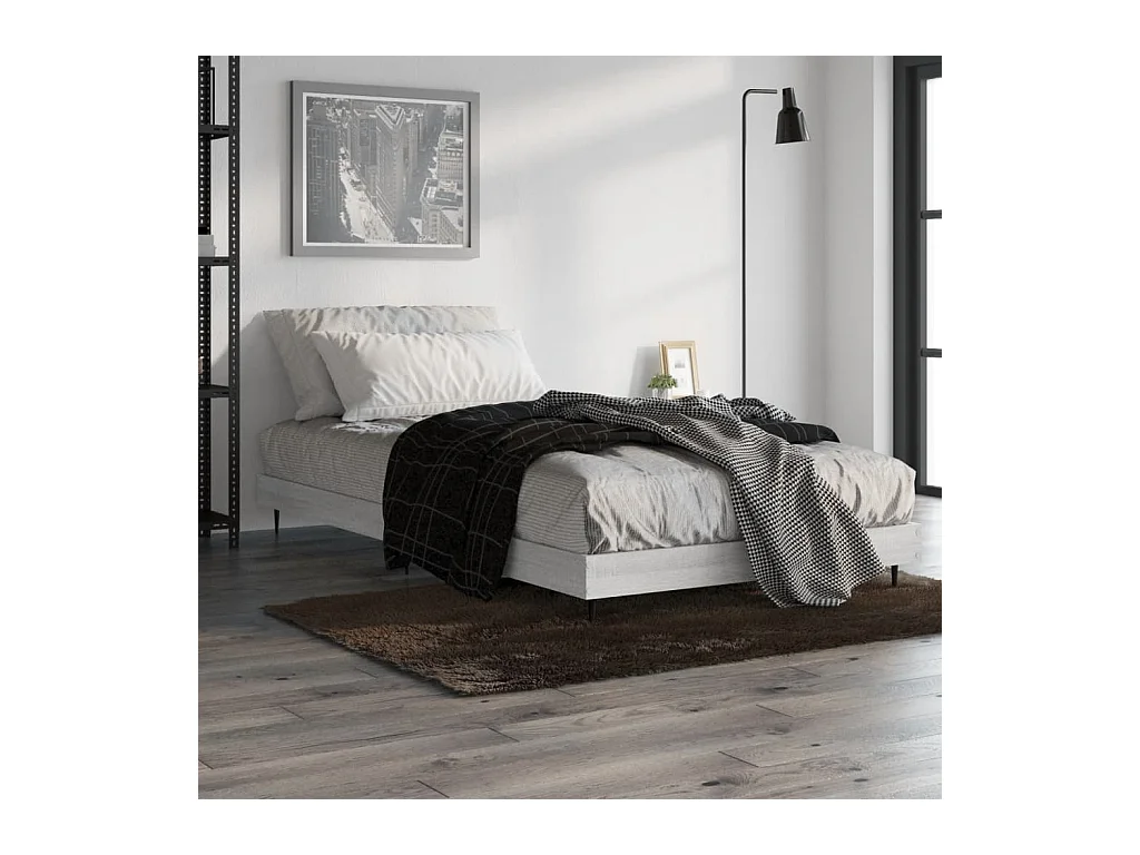 Lit simple | Lit adulte, enfant | Cadre de lit sonoma gris 90x190 cm