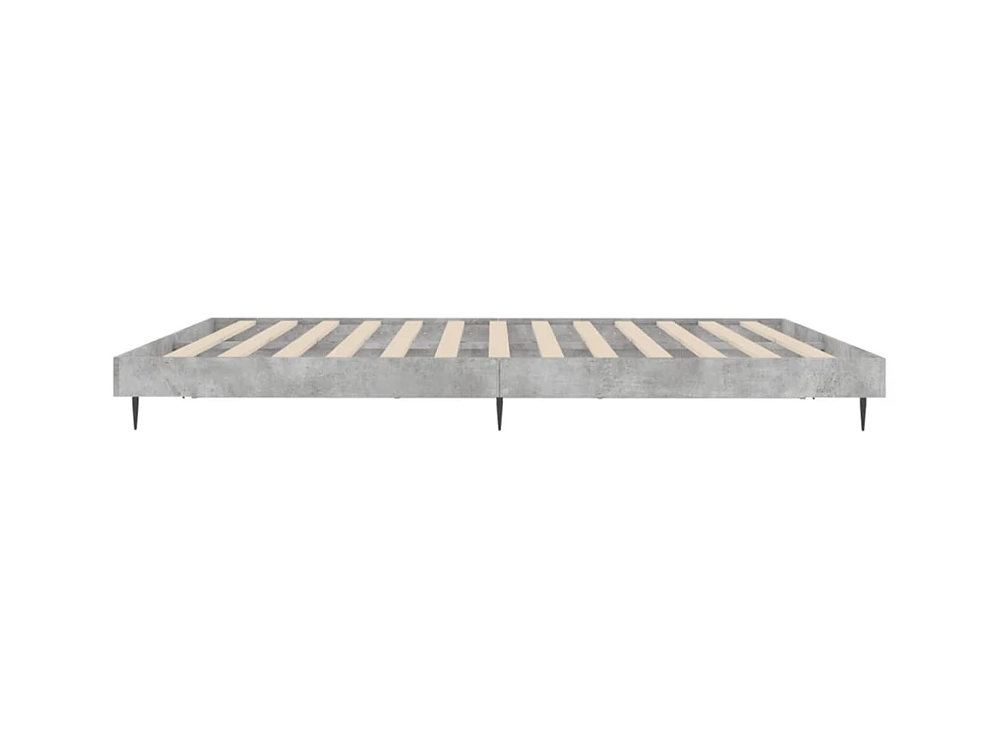 Lit double | Lit adulte | Cadre de lit gris béton 160x200 cm