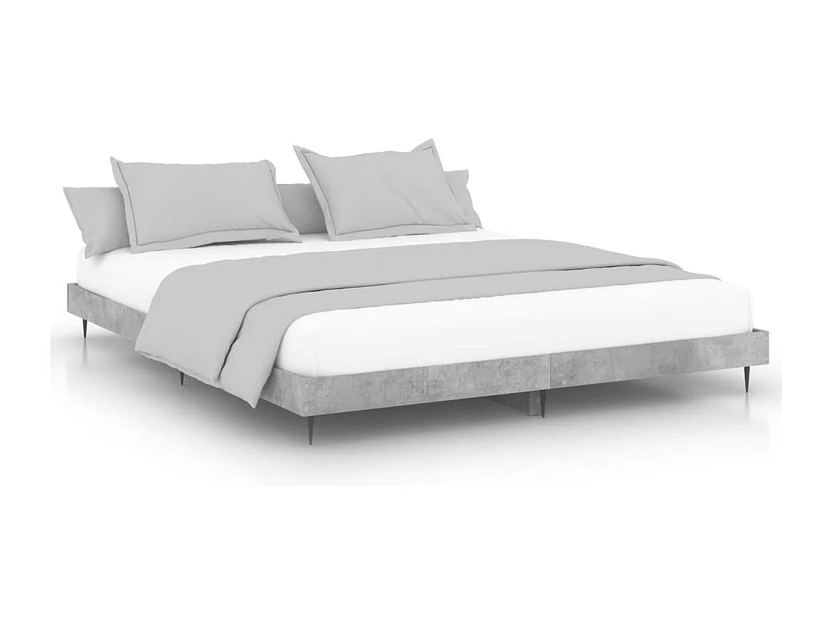 Lit double | Lit adulte | Cadre de lit gris béton 160x200 cm