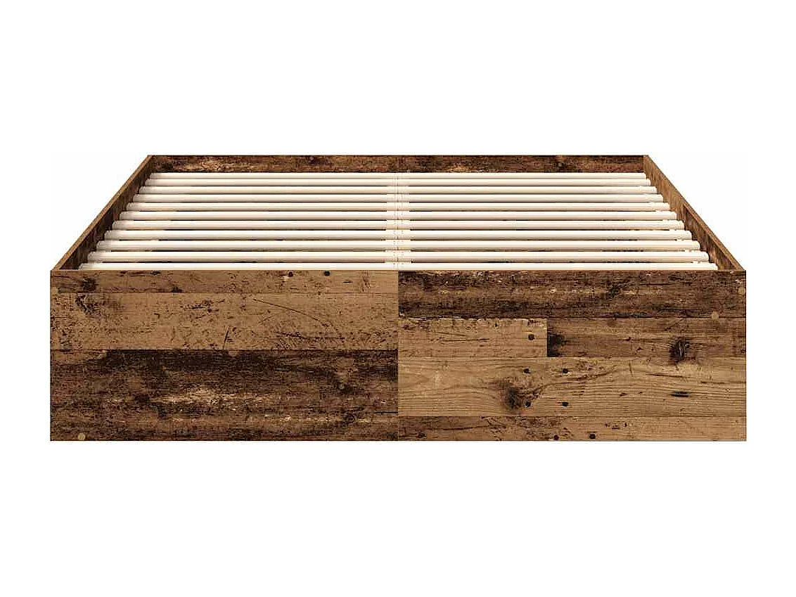 Lit simple | Lit adulte, enfant | Cadre de lit vieux bois 120x190 cm bois ingénierie