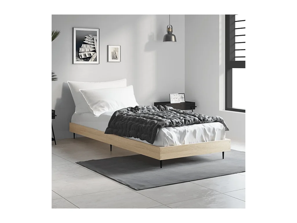 Lit simple | Lit adulte, enfant | Cadre de lit chêne sonoma 75x190 cm