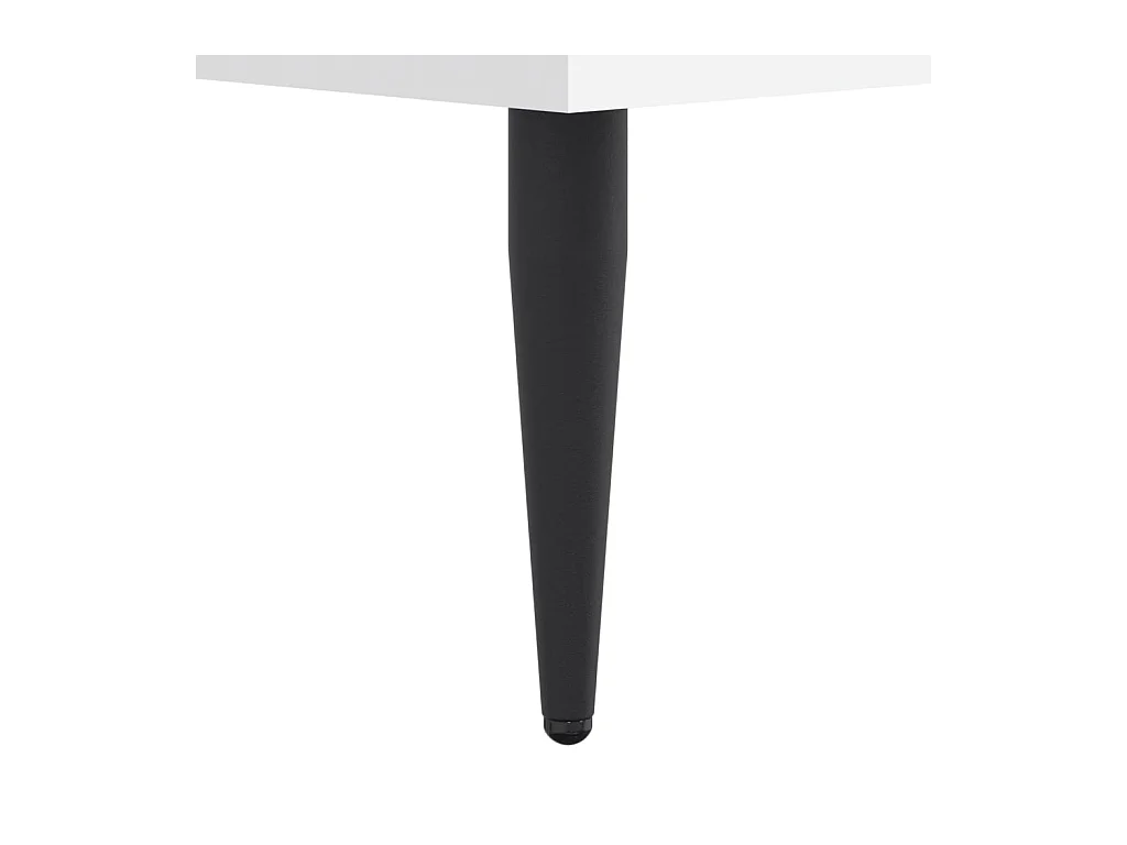 Lit double | Lit adulte | Cadre de lit blanc brillant 180x200 cm