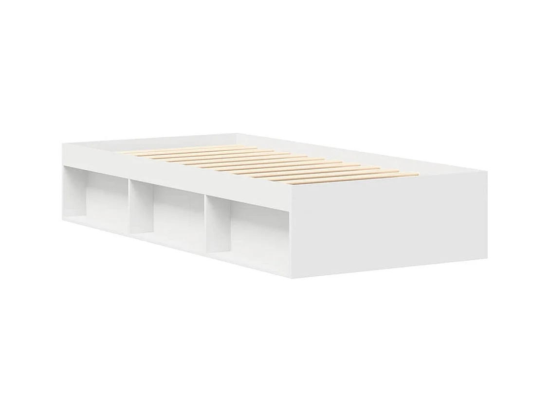 Lit simple | Lit adulte, enfant | Cadre de lit blanc 75x190 cm