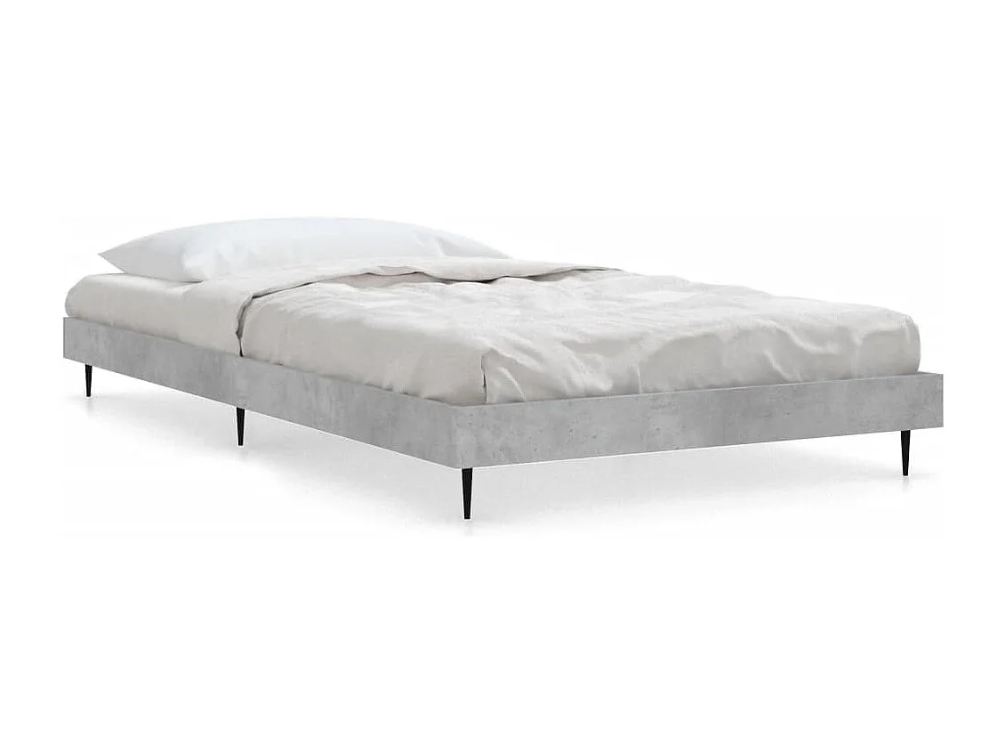 Lit simple | Lit adulte, enfant | Cadre de lit gris béton 90x200 cm