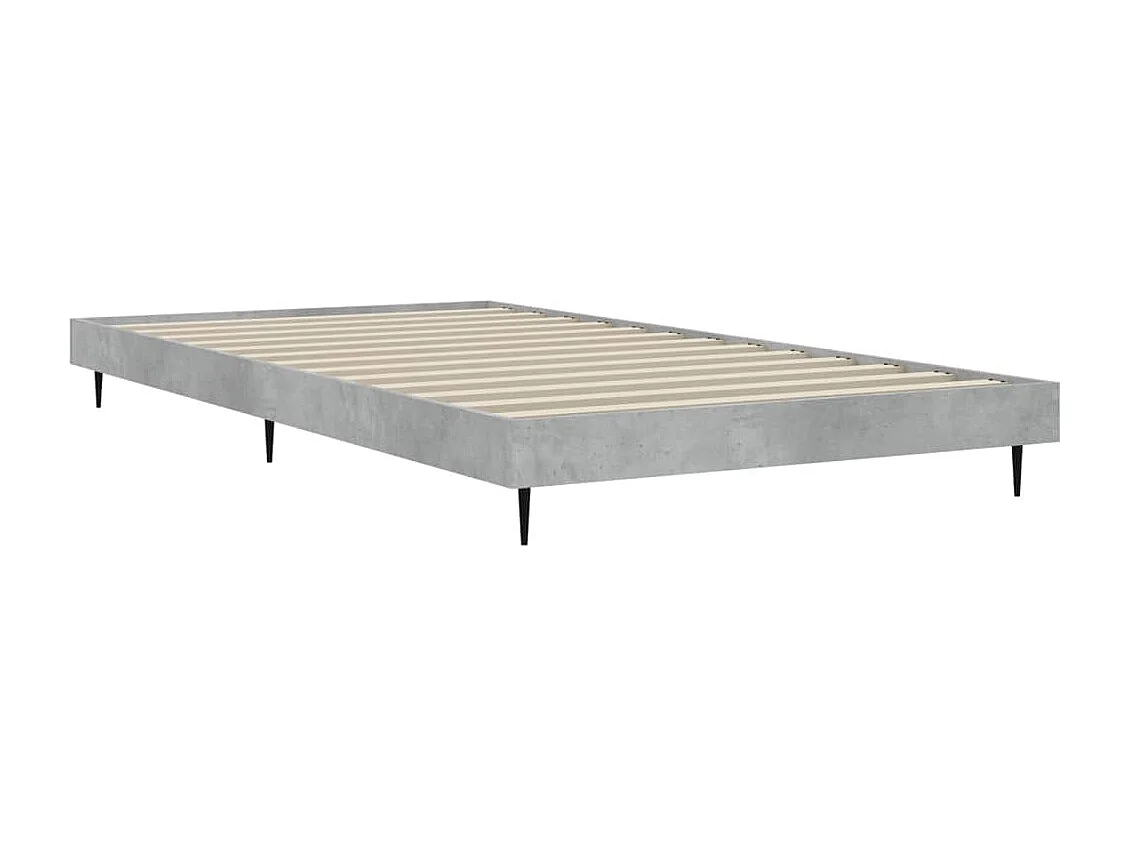 Lit simple | Lit adulte, enfant | Cadre de lit gris béton 90x200 cm