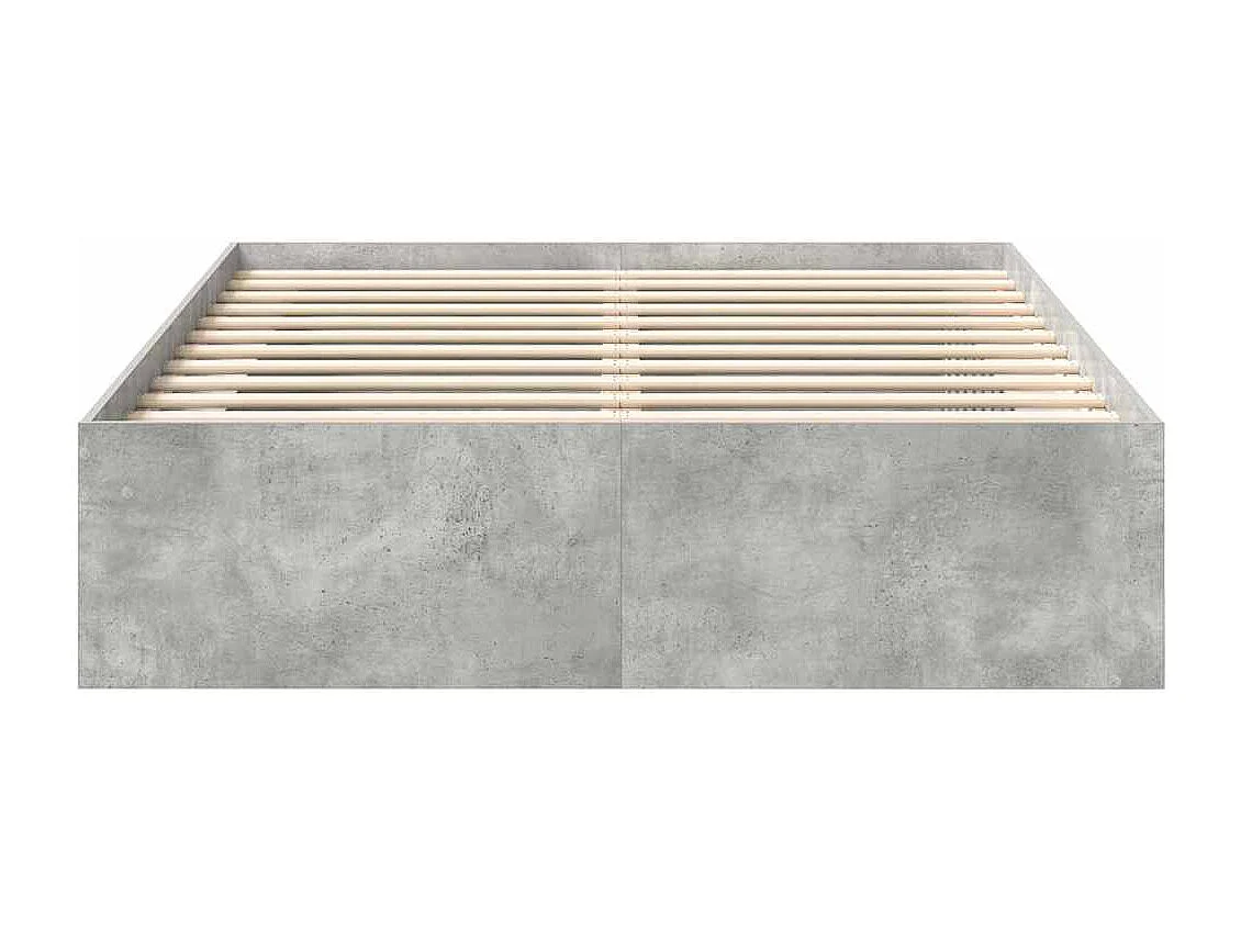 Lit double | Lit adulte | Cadre de lit gris béton 135x190 cm