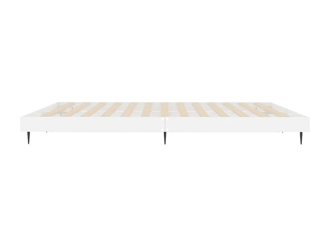 Lit simple | Lit adulte, enfant | Cadre de lit blanc brillant 120x200 cm